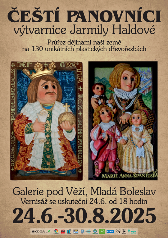 Čeští panovníci výtvarnice Jarmily Haldové